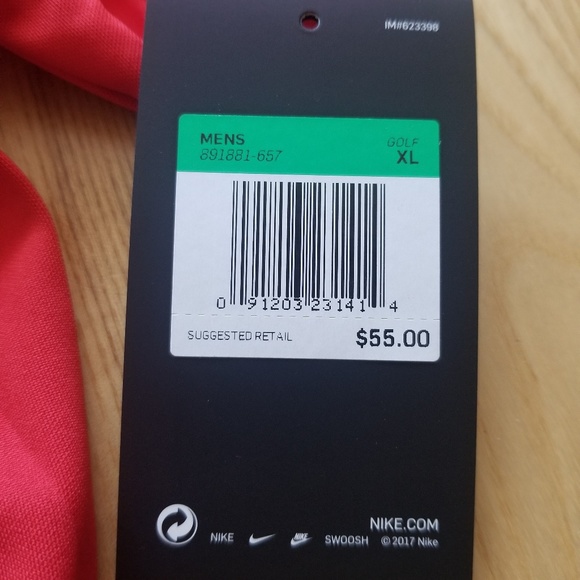 Nike Dri-FIT Men's Golf Polo Size XL Red NWT - Picture 6 of 7